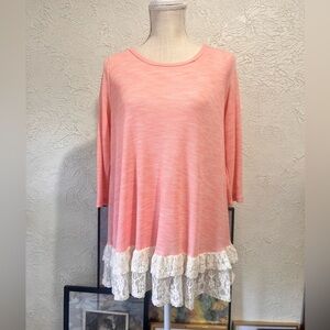 Peach Love California Coral Knit Tunic